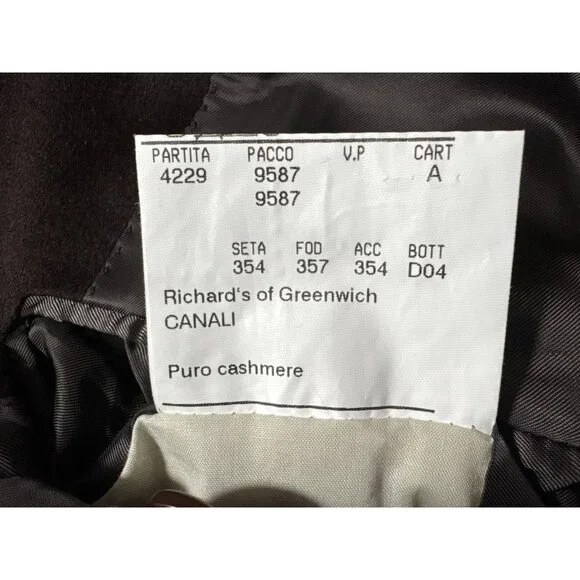 CANALI 100% Cashmere Jacket Blazer Sport Coat sz 54 R color brown made in Italy - Picture 7 of 11